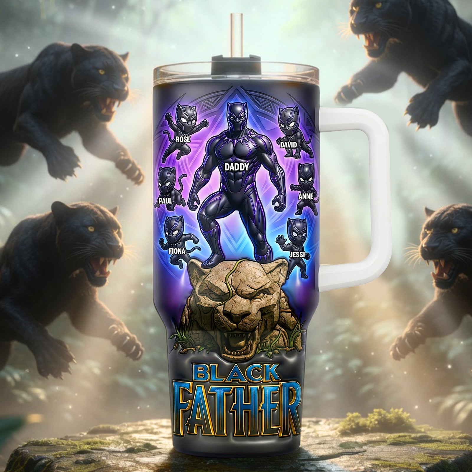 The Best Warrior Dad And Kids Tumbler - Personalized Gifts For Dads 03hulu040526