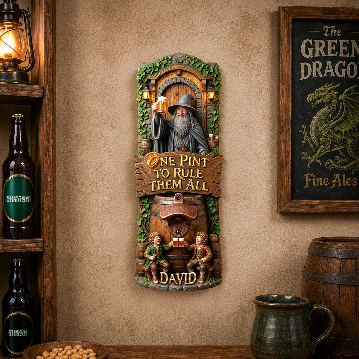 One Pint Wall Hanging Bottle Opener - Personalized Gifts 02tydh200726
