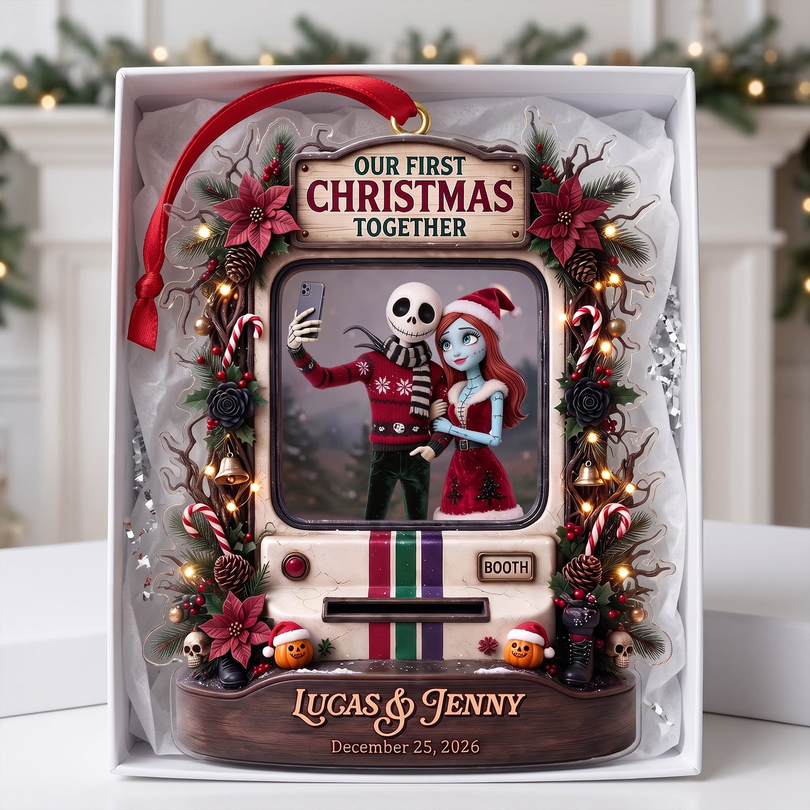 Our Christmas Together Acrylic Ornament – Personalized Gifts For Couple 06TOTN010826