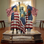 250th Anniversary Patriotic Family Plaque – Personalized Gift For Family 04PATN100326 - Shaped Plaques - GoDuckee
