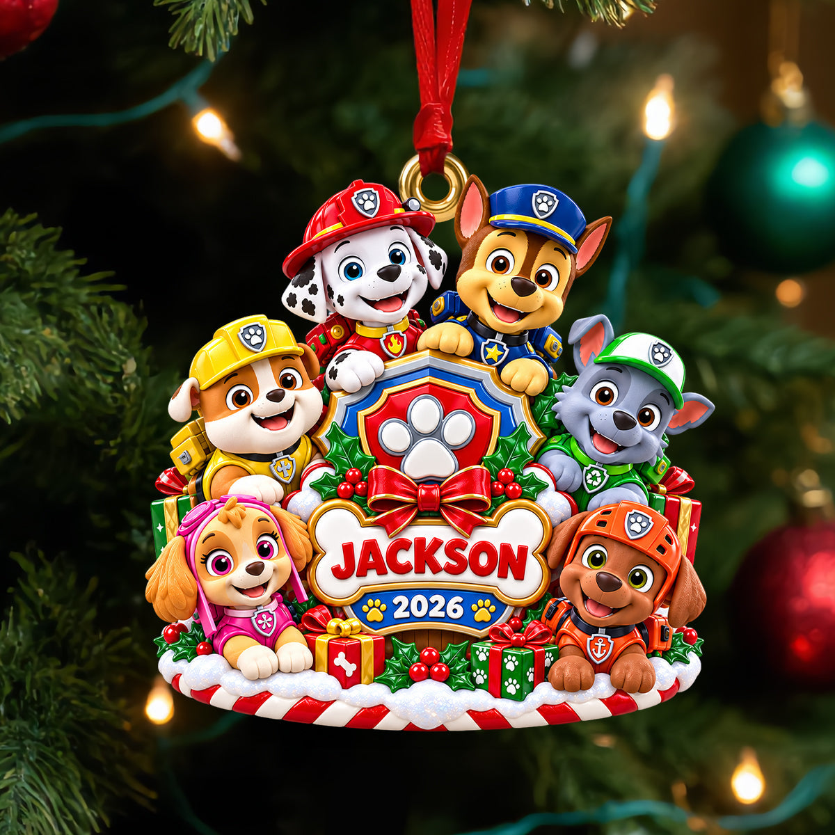 Holiday Rescue Squad Acrylic Ornament - Personalized Christmas Gifts 08tydh191026