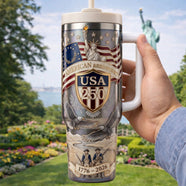 America 250th Anniversary Tumbler 05palu050326 - Tumbler Cup - GoDuckee