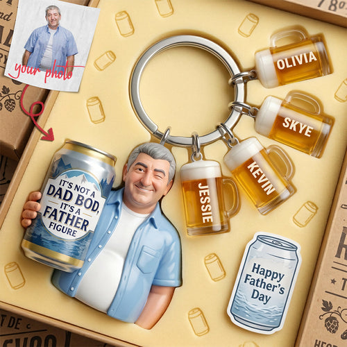 Dad Beer Acrylic Tag Keychain - Custom Photo Gifts For Dads 02nata080526 - Keychains - GoDuckee