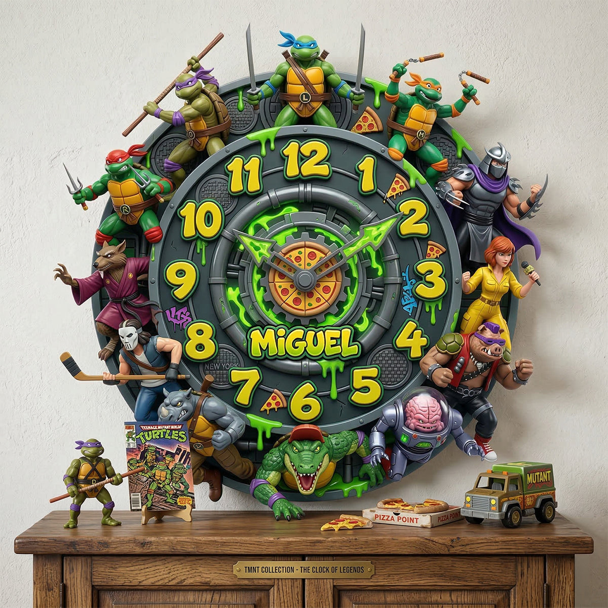 Retro Street Heroes Wall Clock - Personalized Gifts For Hero Lovers 06NATN130326