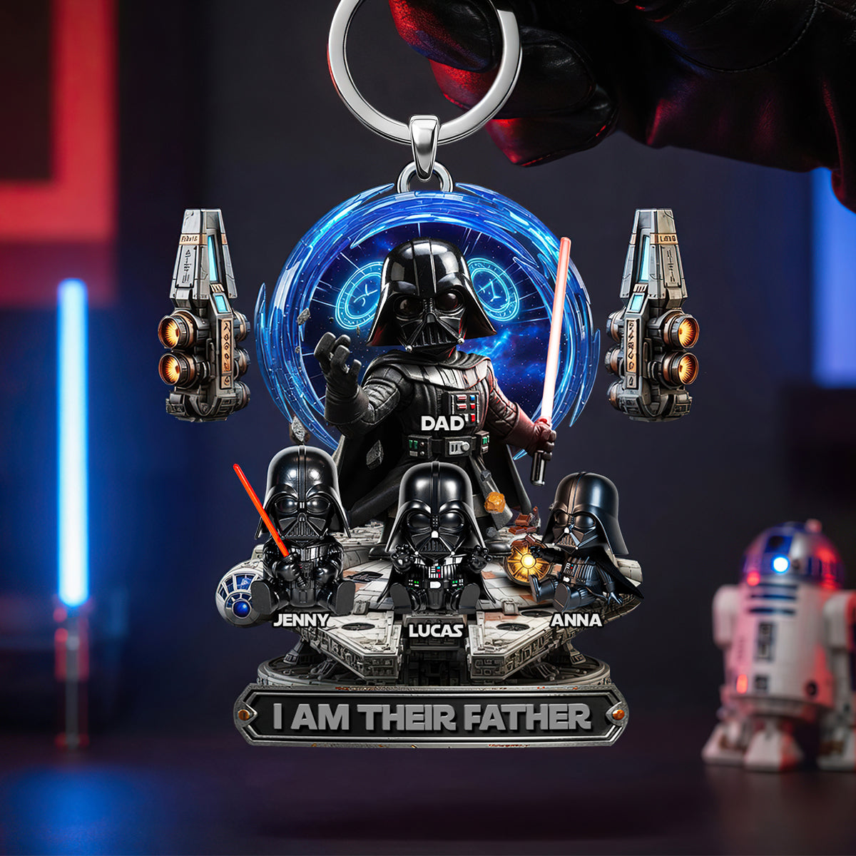 I Am Their Father Keychain - Personalized Gifts 04TODT110526