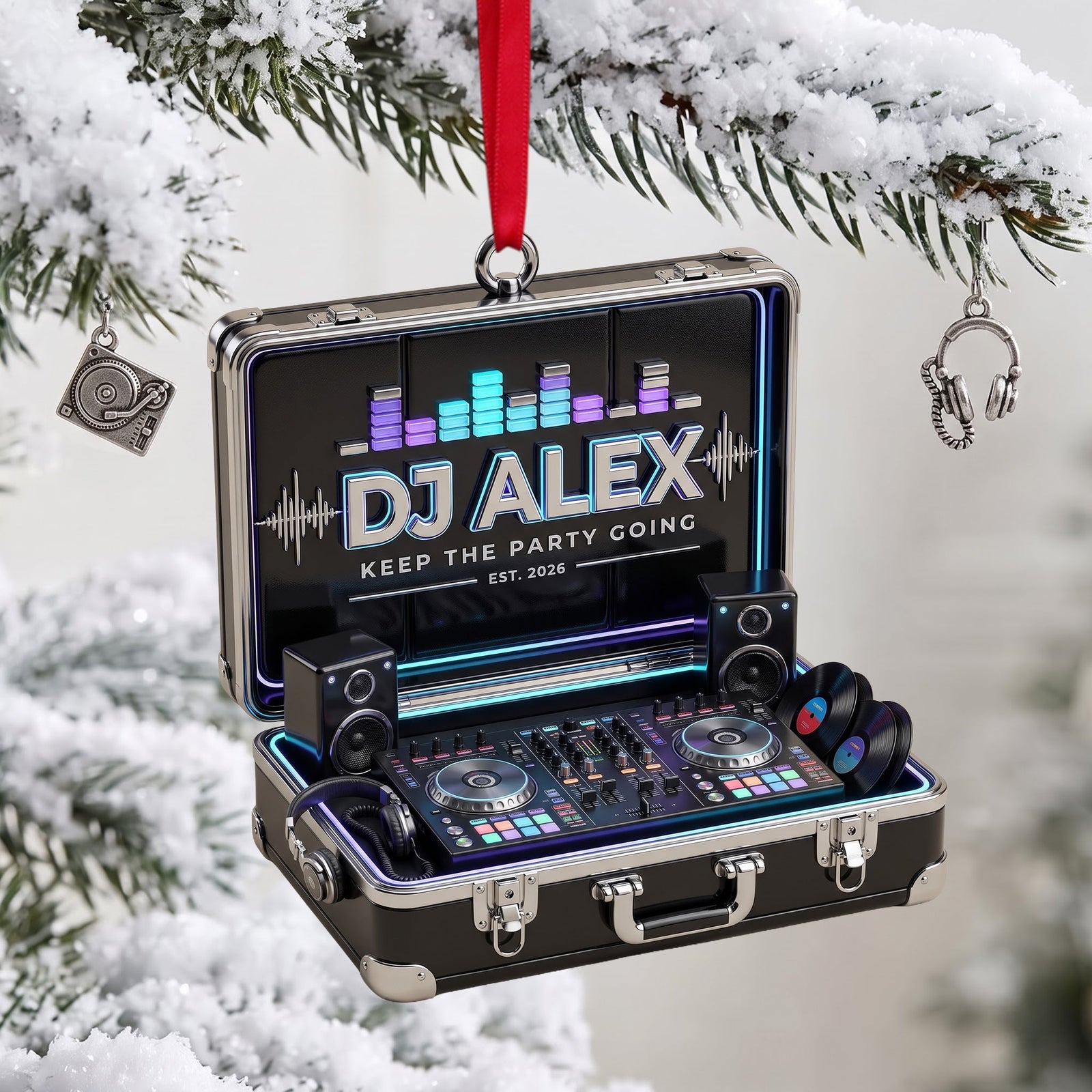 DJ Suitcase Christmas Ornament - Personalized Gifts For DJ 01tolu170926