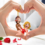 Naughty Couple Keychain - Personalized Gifts For Couple 05naqn140126-Homacus