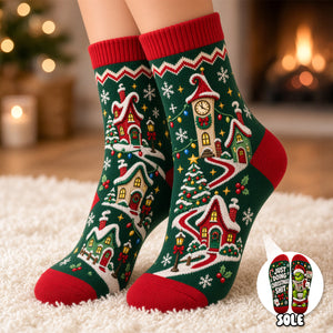 Santa’s Bathroom Break Socks - Personalized Christmas Gifts 01tydh170926