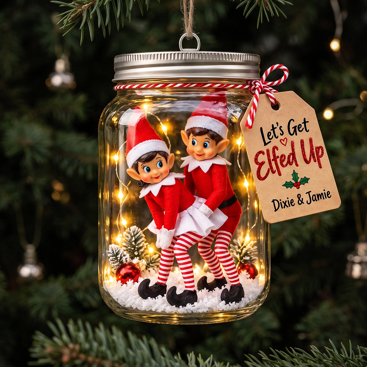Cheeky Couple Christmas Ornament - Personalized Gifts For Couple 07huta211026