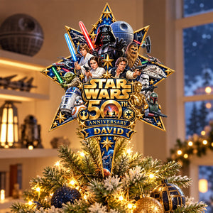 50th Anniversary Acrylic Christmas Tree Topper - Personalized Gifts For Cosmic Lovers 11ohlu081026