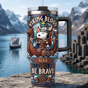 Fearless Viking 40oz Tumbler - Personalized Gifts For Cartoon Lovers 05patn160726