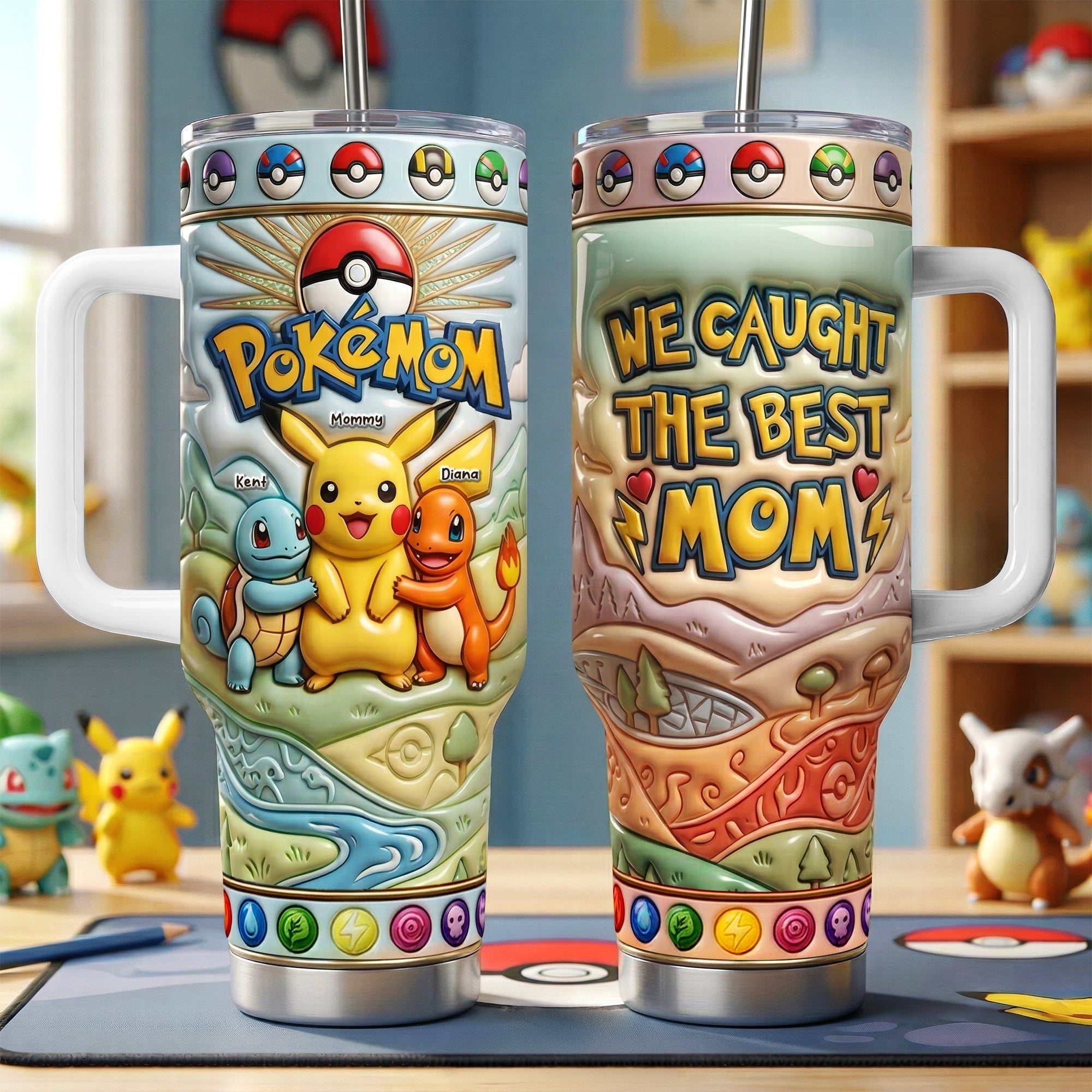 Lovely Magical Mom 40oz Tumbler With Handle - Personalized Gifts For Moms 02QHQN030426