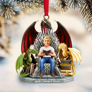 Personalized Gift For Book Lovers, Bookmas Custom Shape Acrylic Christmas Ornament 04hulu181025-Homacus