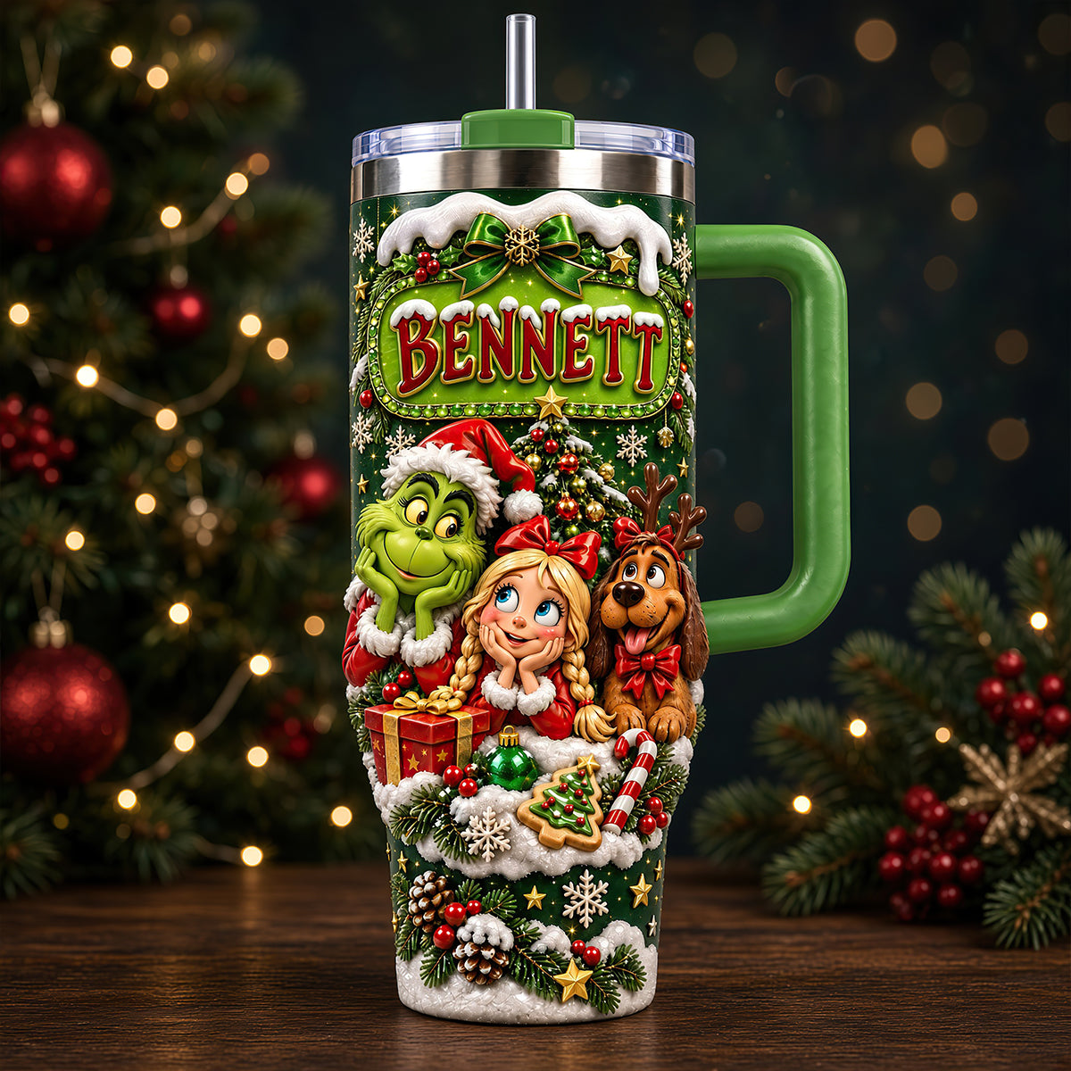Cute Holiday Mischief Tumbler - Personalized Christmas Gifts 06padt061026