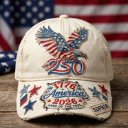 Vintage American Eagle Proud Classic Cap - Personalized Gifts For Patriots 02QHQN030626 - Caps - GoDuckee