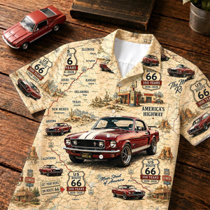 Vintage Highway Hawaiian Shirt Custom Photo Aniversary Gifts 02NADH010626-Homacus
