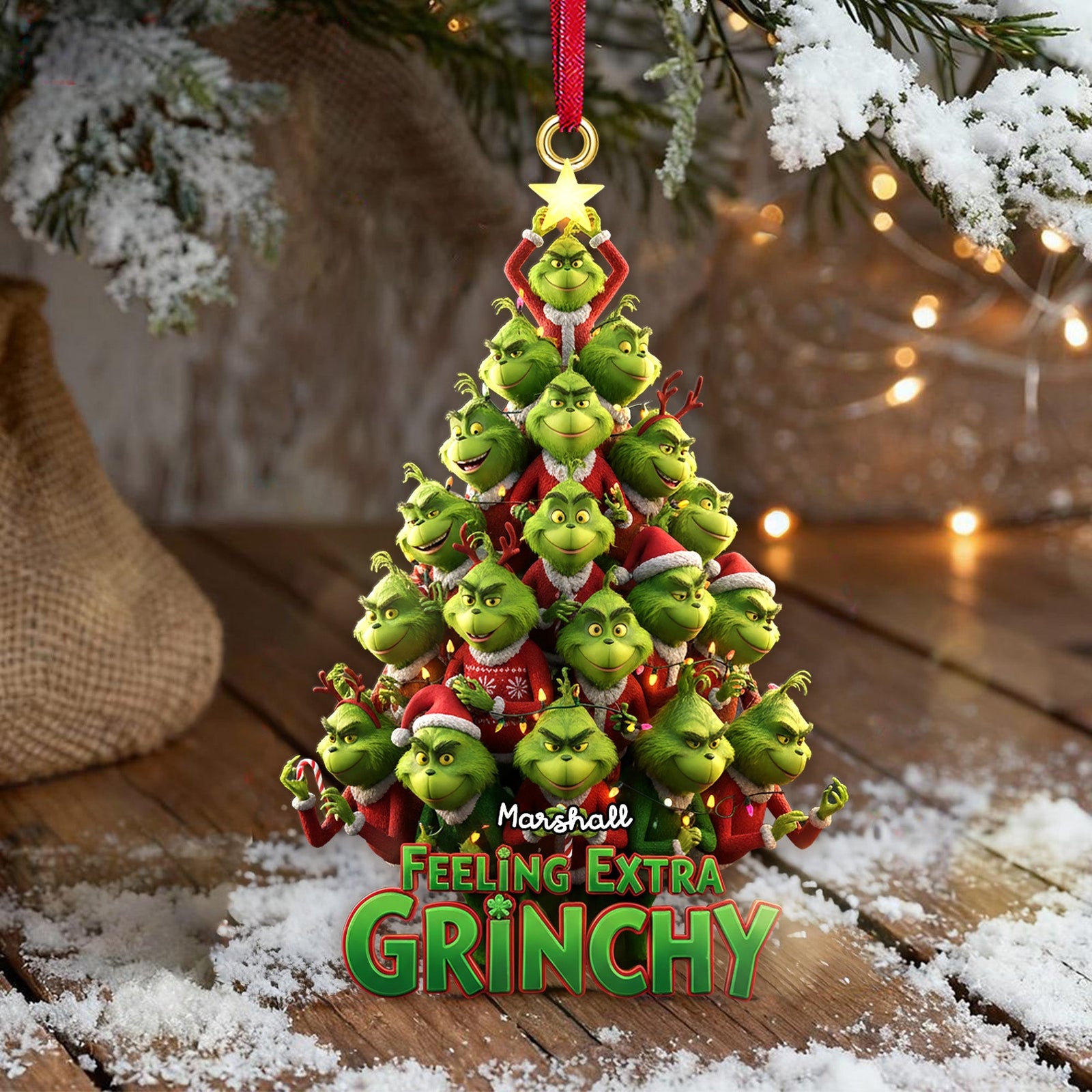 Green Monster Acrylic Christmas Ornament - Personalized Gifts For Christmas 05hymg201125