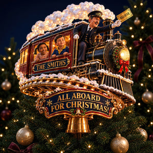 The Train Acrylic Christmas Tree Topper - Personalized Gifts For Christmas 07hadt261026