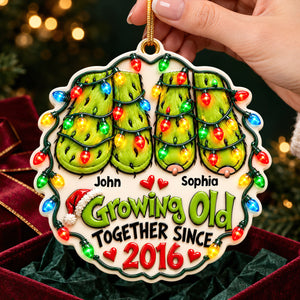 Old Furry Naughty Couple Ornament - Personalized Christmas Gifts For Couples 05nadt191026