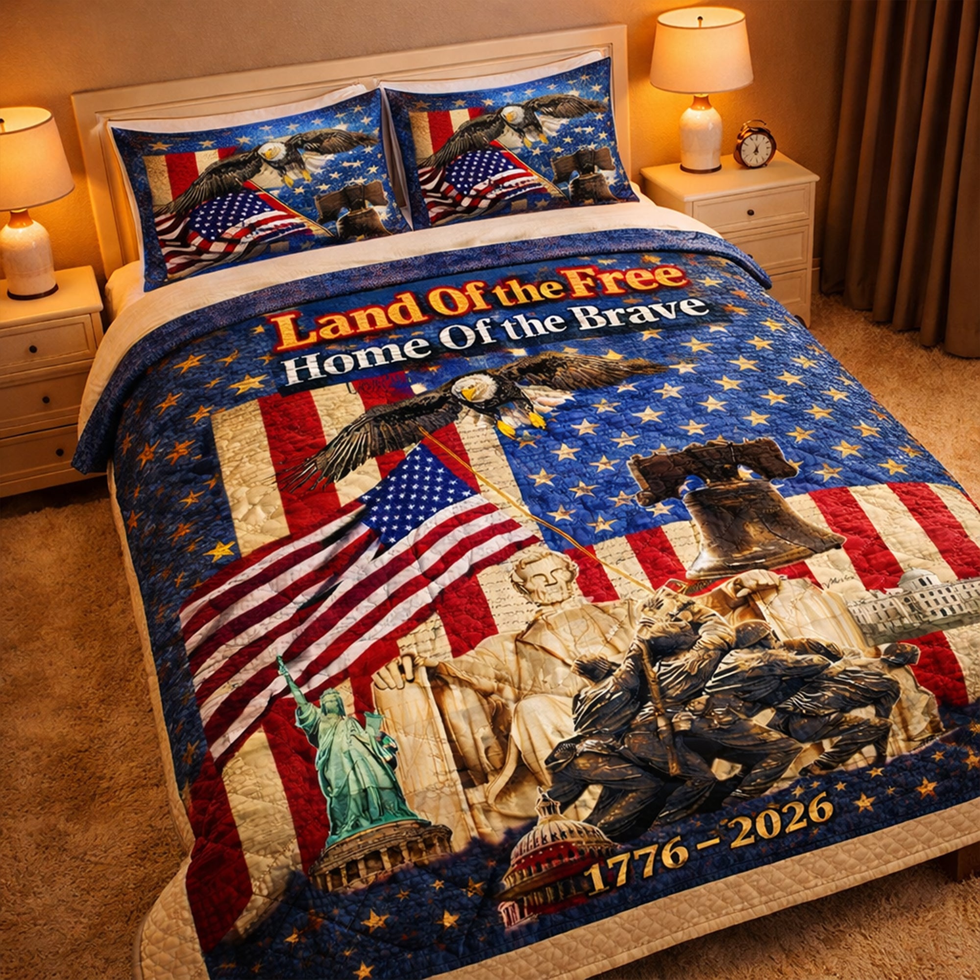 Celebrating America’s 250th Anniversary - Quilt Bedding Set Special Line 06HUQN270126-Homacus