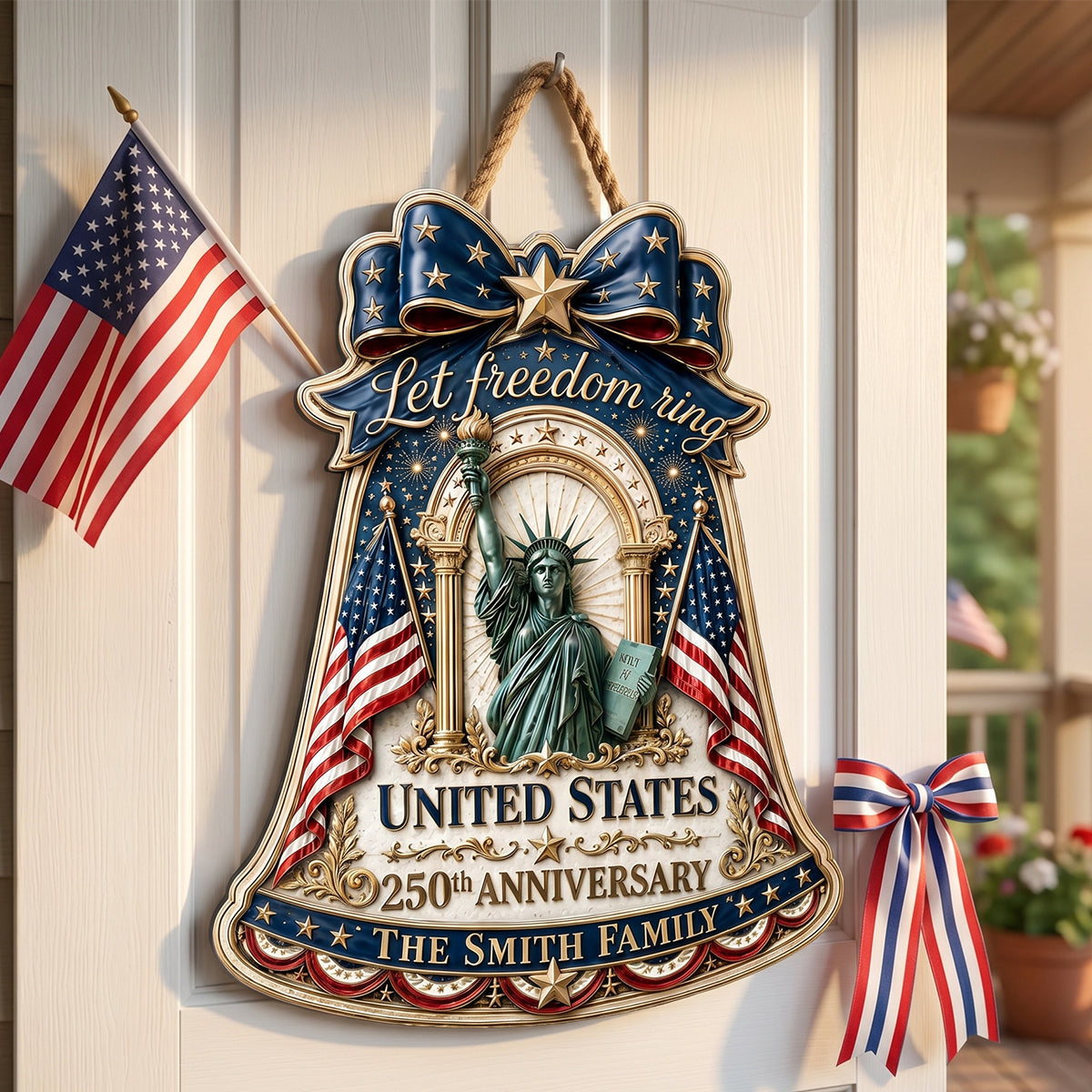 Let Freedom Ring - Celebrated America 250th Anniversary Acrylic Sign - Personalized Gifts For Family 01todh020626 - Acrylic Sign - GoDuckee