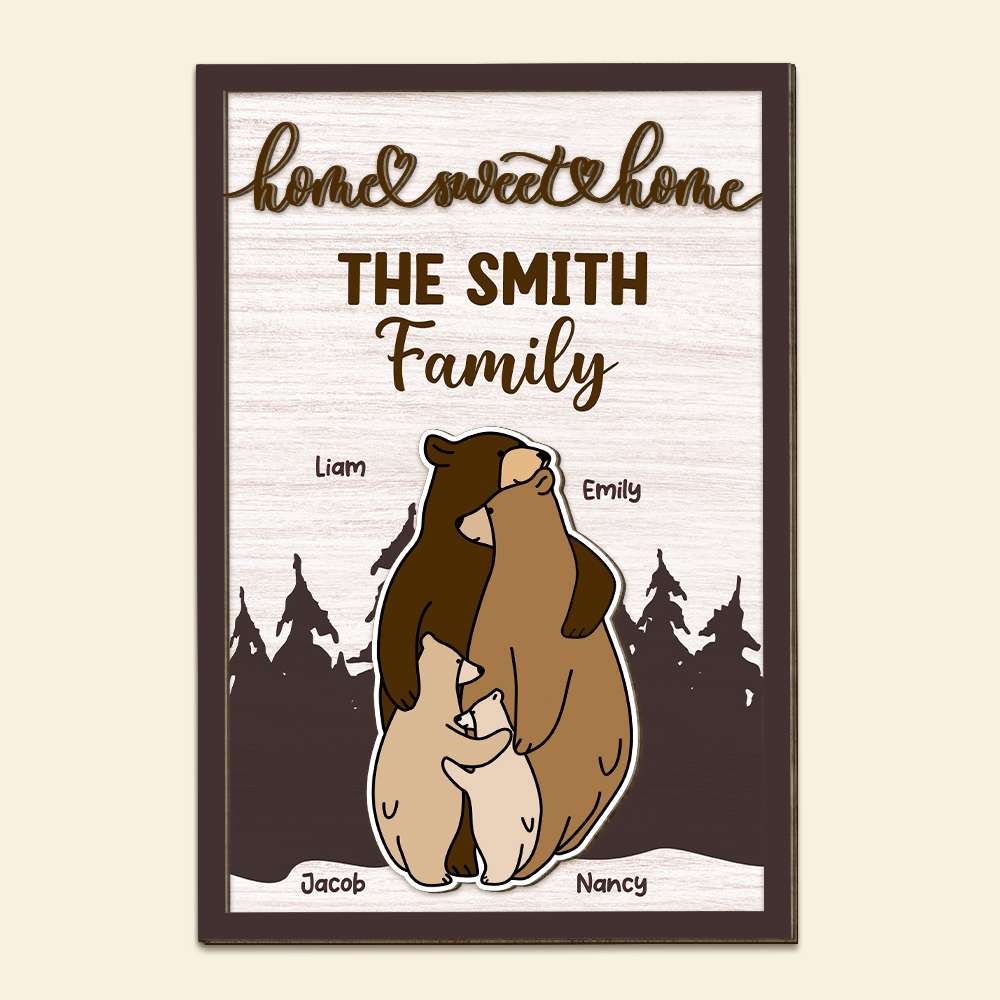 Personalized Gifts For Family Wood Sign Home Sweet Home - Wood Signs - GoDuckee