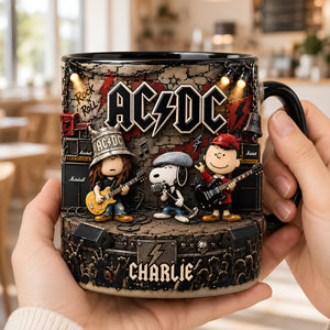 Rock & Roll Beagle Accent Mug - Personalized Gifts For Music Lovers 02nadt290726