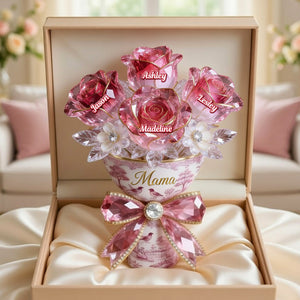 Toile de Jouy Flower Bouquet Mom Acrylic Plaque 03PGMG140326