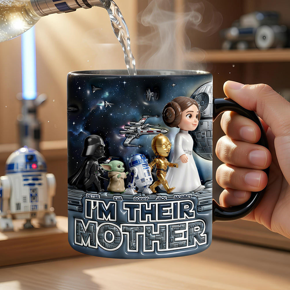Cosmic Mom & Kids Reveal Magic Ceramic Coffee Mug - Personalized Gifts For Mother's Day 02nadt140426-Homacus