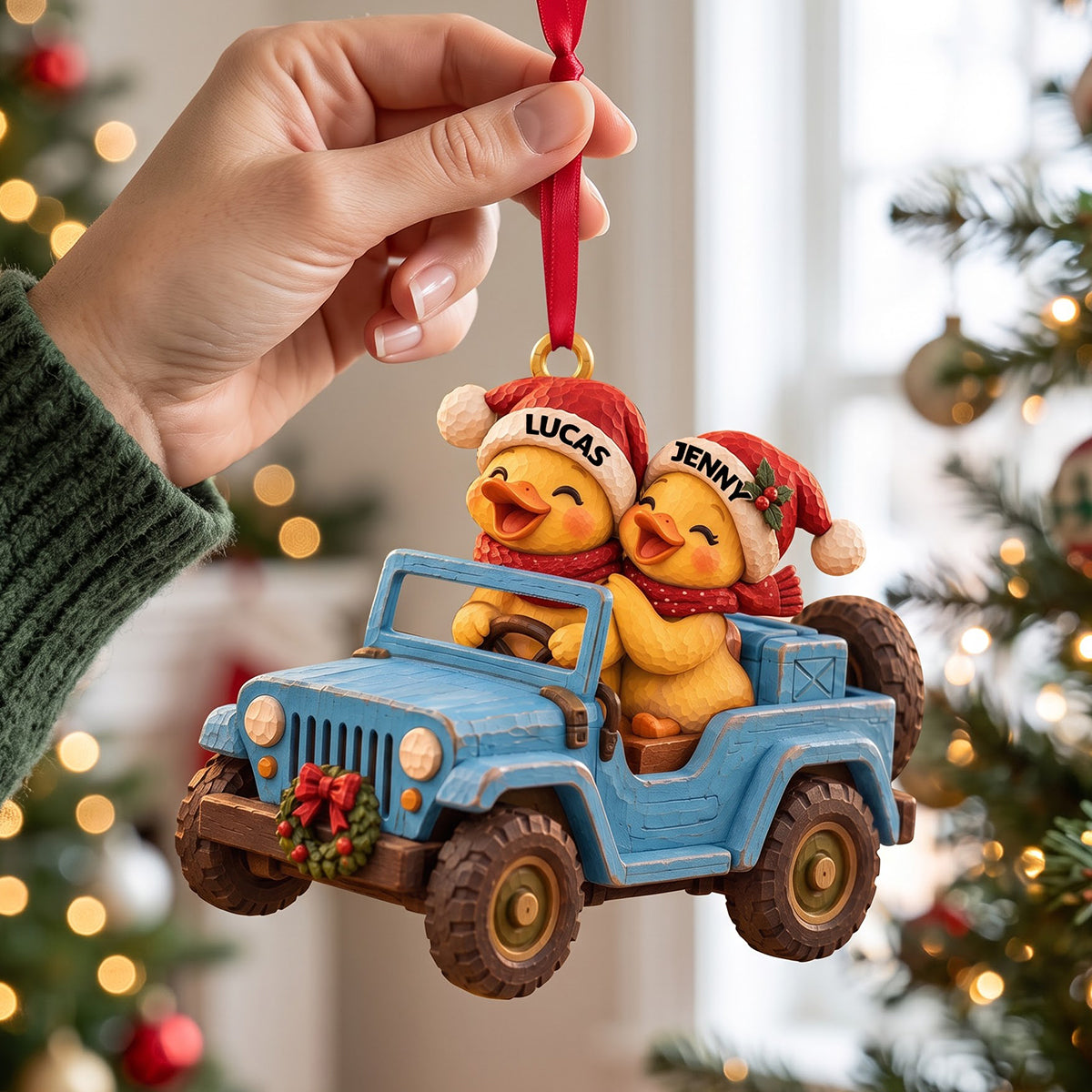 Ducking Fun Squad Ornament, Personalized Gifts For Off-road Lovers 04QHTN101026