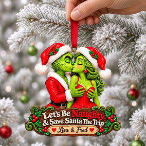 Mischievous Couple Christmas Ornament - Personalized Gifts For Couple 07tylu300926