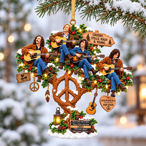 Crosby, Stills, Nash & Young Christmas Ornament Christmas Ornament - Personalized Gifts For Music Lovers 03QHQN240926