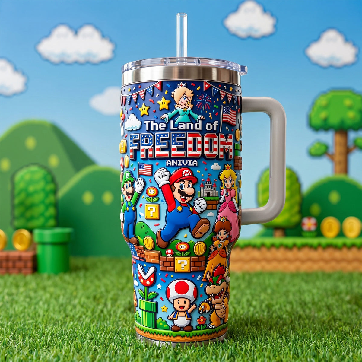 The Land Of Freedom 40oz Tumbler - Personalized Gifts For Patriots 02padh060626