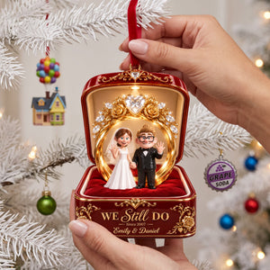 Love Engagement Anniversary Ornament - Personalized Gifts For Couple 01qhlu210926