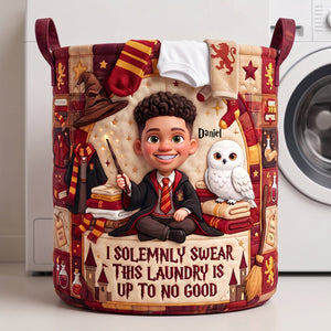 This Laundry Is Up To No Good Quilted Laundry Basket - Custom Photo Gifts 02palu290626