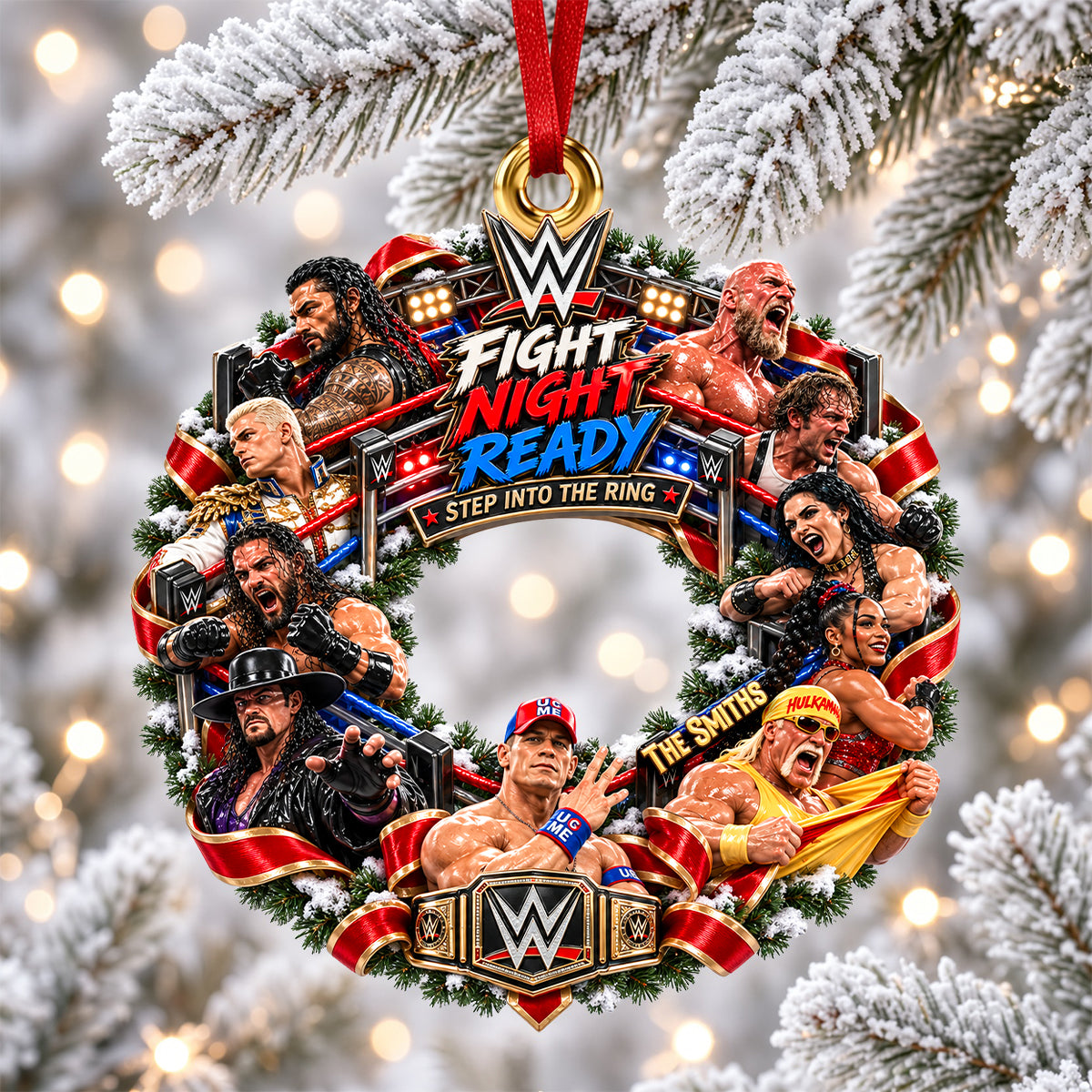 Step Into The Ring Ornament - Personalized Gifts For Fighting Show Lovers 02QHDH290926