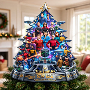 Sci-Fi Space Acrylic Christmas Tree Topper - Personalized 60th Anniversary Gifts 01OHDH090926