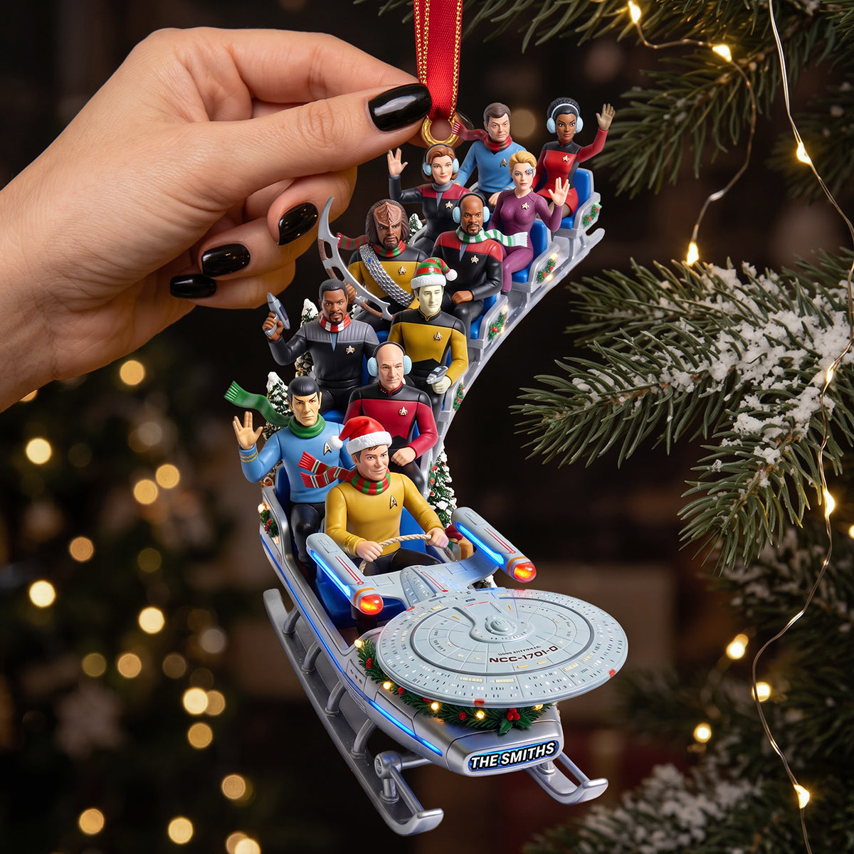 Fun Warp Speed On Snow Ornament, Personalized Gift 02QHTA110926