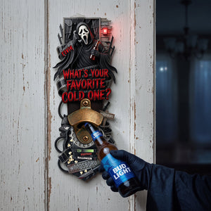 Creepy Wooden Wall Hanging Bottle Opener -  Personalized Gifts For Horror Lovers 02pata210726