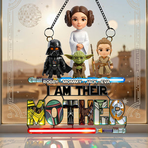 Universe Mom And Kids Layer Suncatcher  - Personalized Gifts For Mother's Day Suncatcher Ornament 01NADT030426