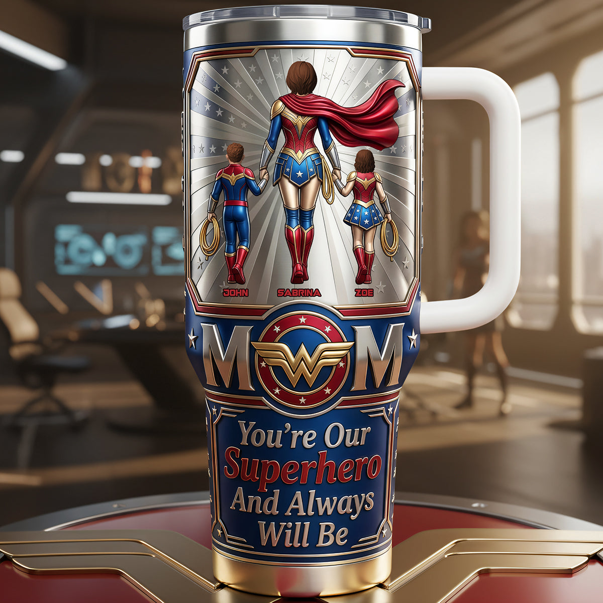 Powerful Mom & Little Ones 40oz Tumbler - Personalized Gift For Mom 02NATA100326