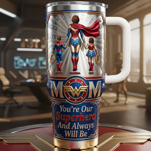 Powerful Mom & Little Ones 40oz Tumbler - Personalized Gift For Mom 02NATA100326
