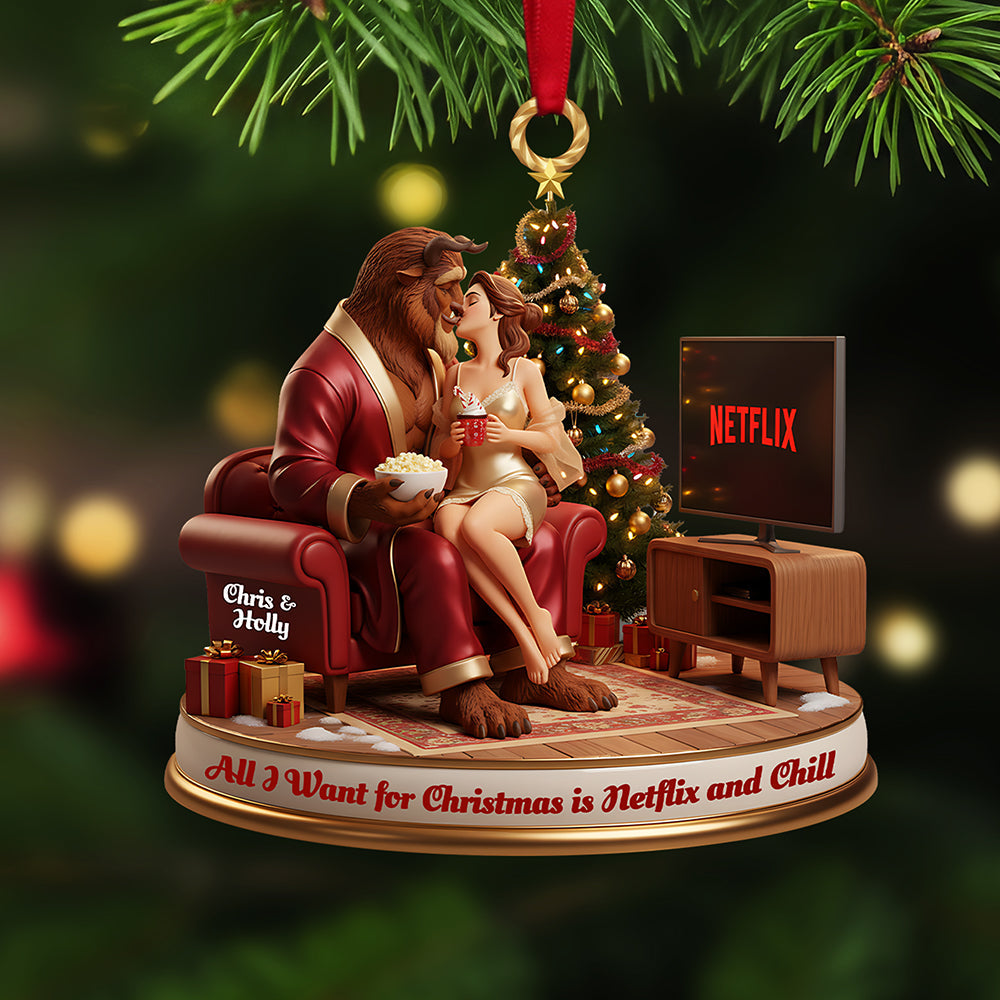 Naughty Couple Acrylic Ornament, Personalized Gifts For Christmas 02pgta231025
