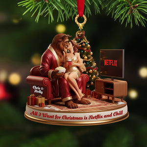 Naughty Couple Acrylic Ornament, Personalized Gifts For Christmas 02pgta231025