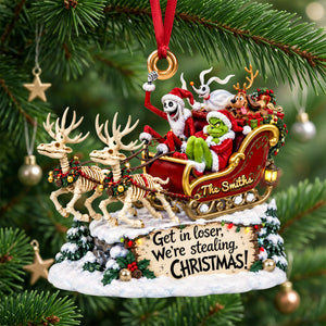 Mischief Crew On A Sleigh Ornament - Personalized Christmas Gifts 01NADH191026