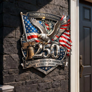 250th America Anniversary Cut Metal Sign - Gifts For Patriots 03hulu280126 - Metal Signs - GoDuckee