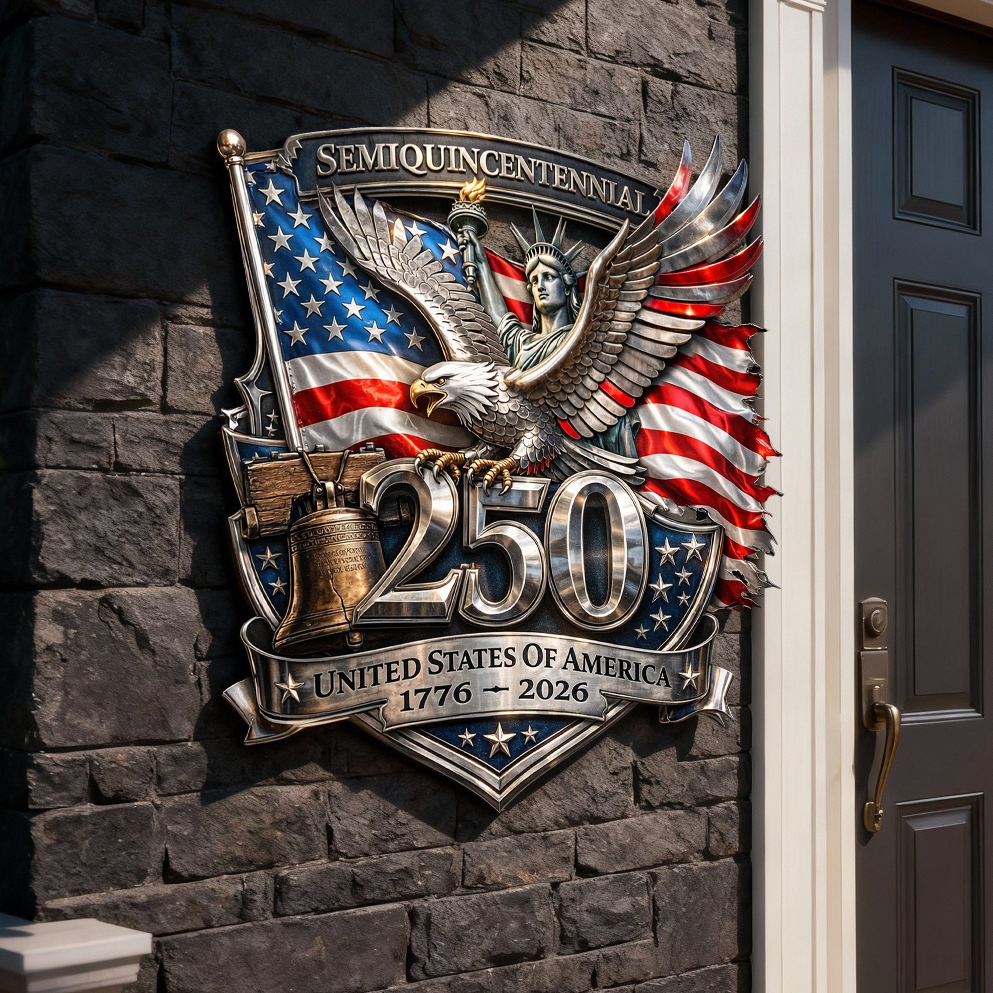 250th America Anniversary Cut Metal Sign - Gifts For Patriots 03hulu280126 - Metal Signs - GoDuckee
