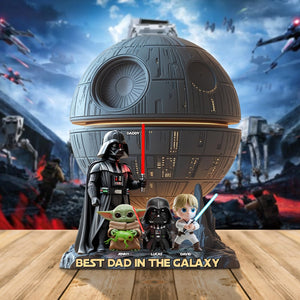Personalized Gifts For Dad Acrylic Plaque, Best Dad In The Galaxy-Homacus