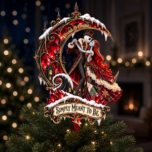 Spooky Couple Acrylic Christmas Tree Topper - Personalized Gifts For Couple 05tydh100926