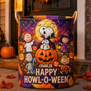 Happy Halloween Quilted Laundry Basket - Personalized Gifts For Cartoon Lovers 04tydt050826